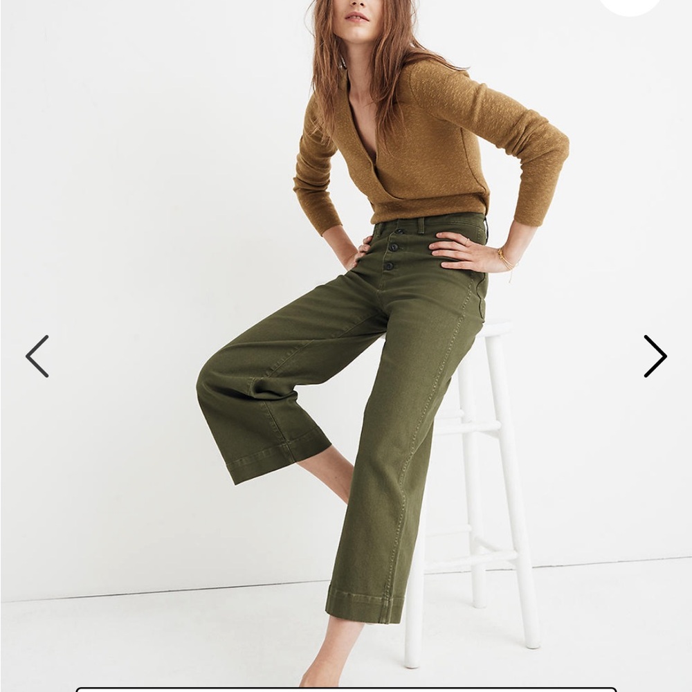 Madewell Emmett Crop Button Fly Pants